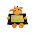 Yellow Giraffe Shape Kids Playroom Rug, Acrylic Children Play Rugs Customized